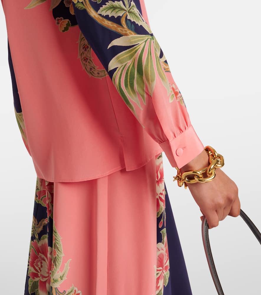 Printed silk shirt
