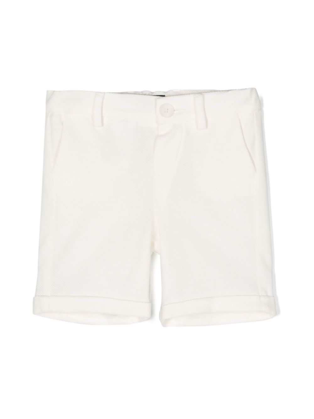Piqué-weave shorts - White