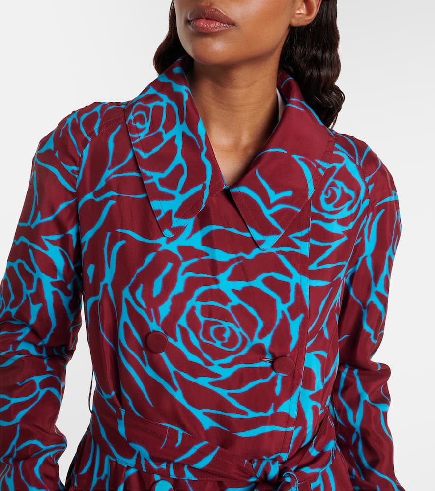 Printed twill coat