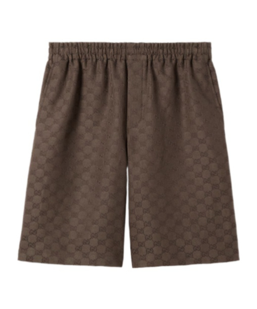 GG canvas linen blend shorts
