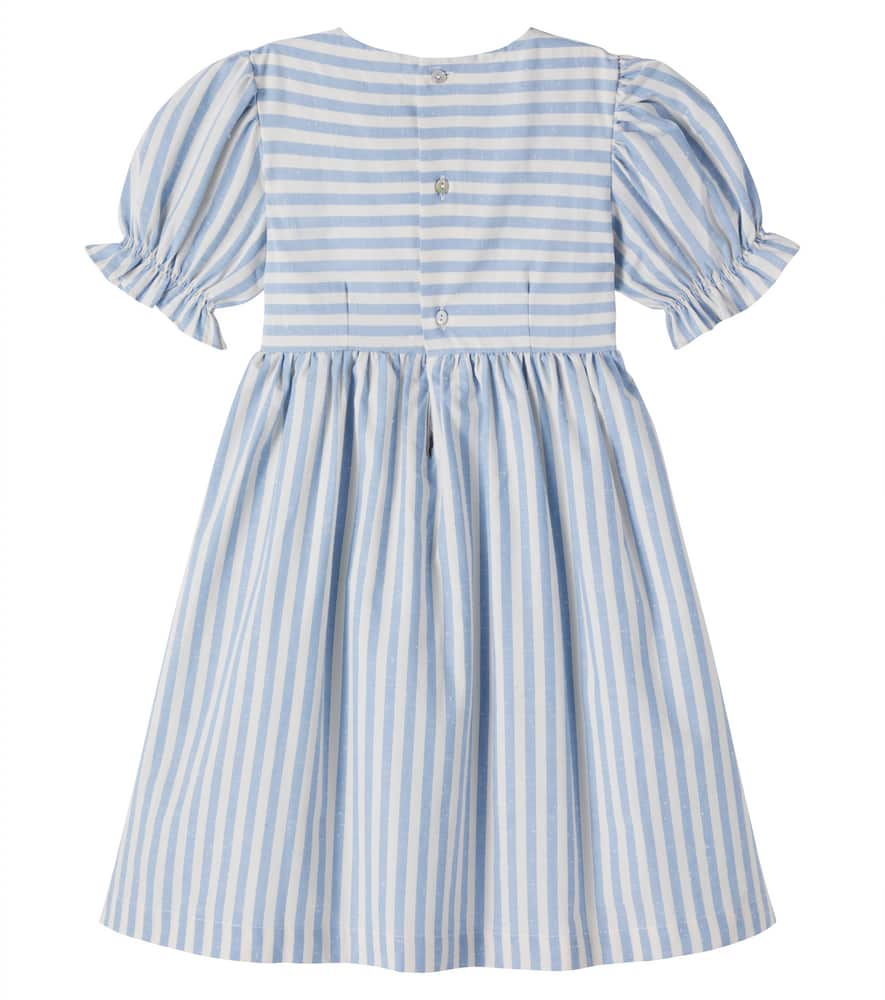 Luciana bow-detail striped dress