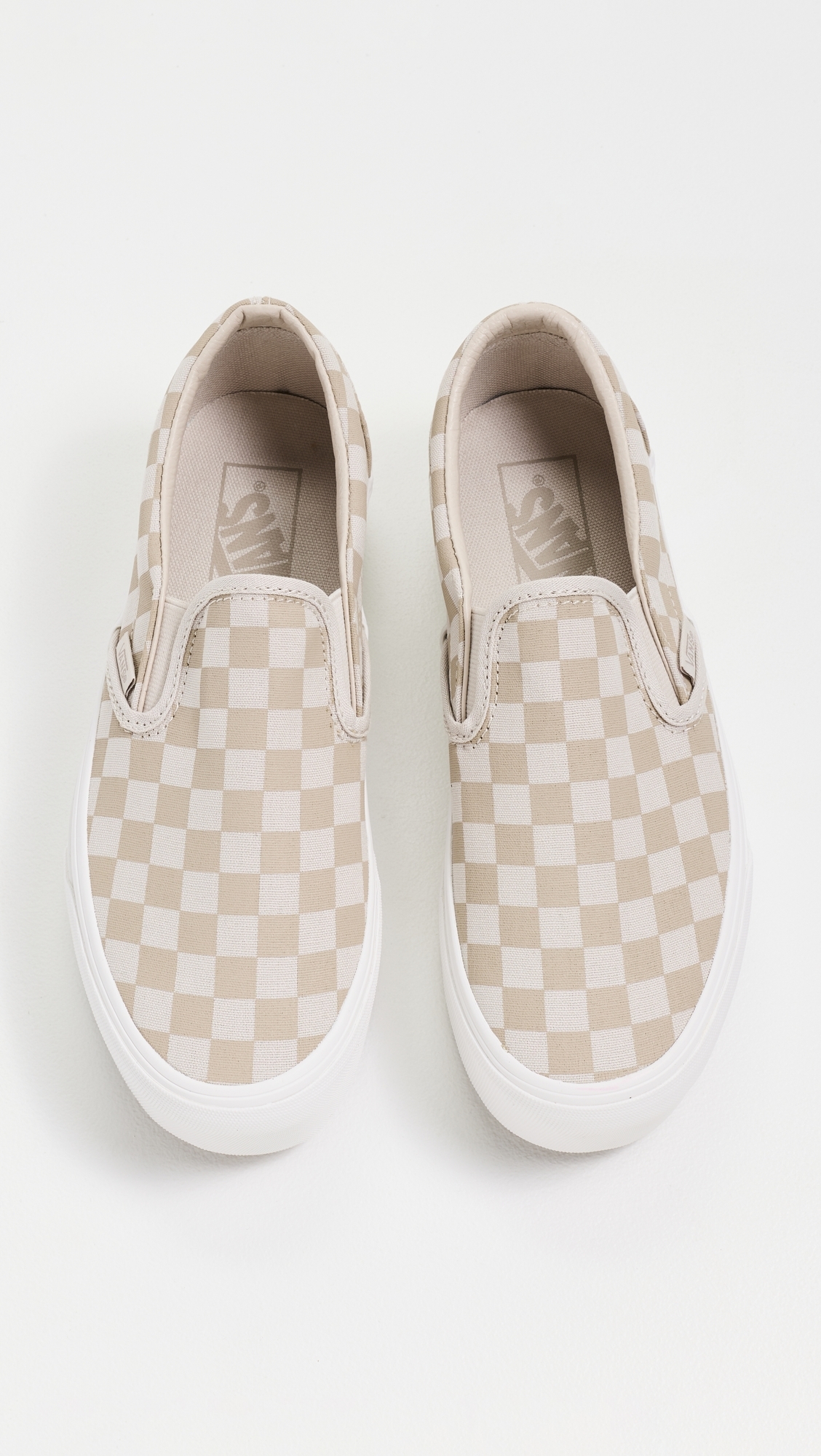 Classic Slip-On Stackform Sneakers Check Mushroom/Marshmallow W