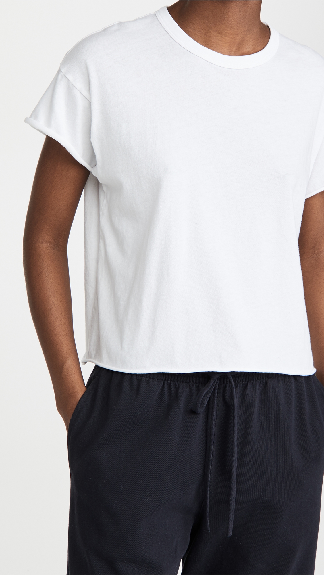 The Crop Tee True White