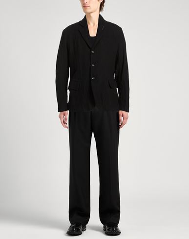 Man Blazer Black Size 40 Wool, Cotton, Metal fiber