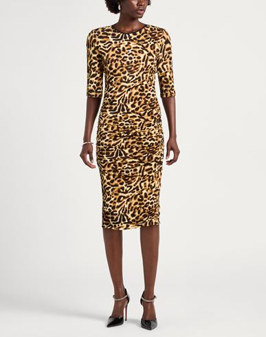 Woman Midi dress Sand Size 4 Viscose, Elastane