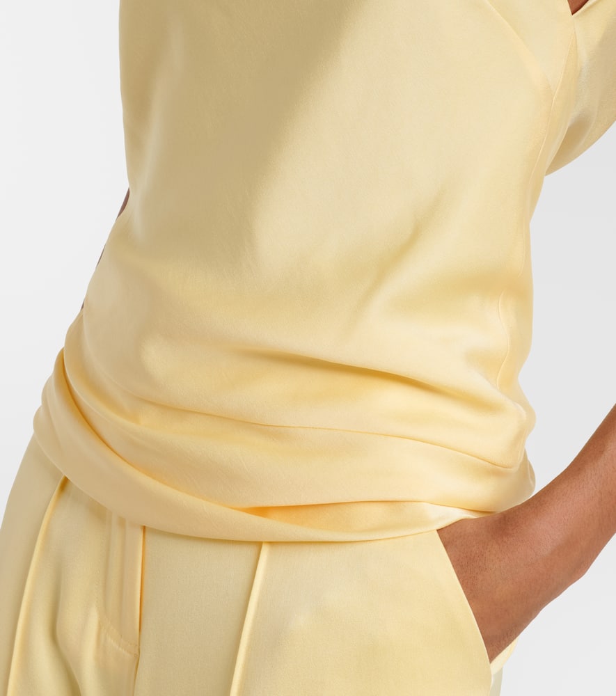 Samira caped satin top