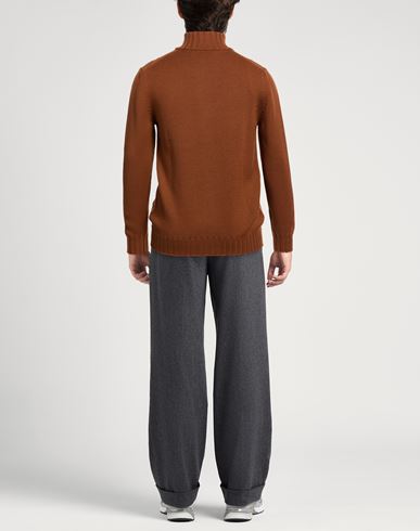 Man Cardigan Brown Size 40 Merino Wool