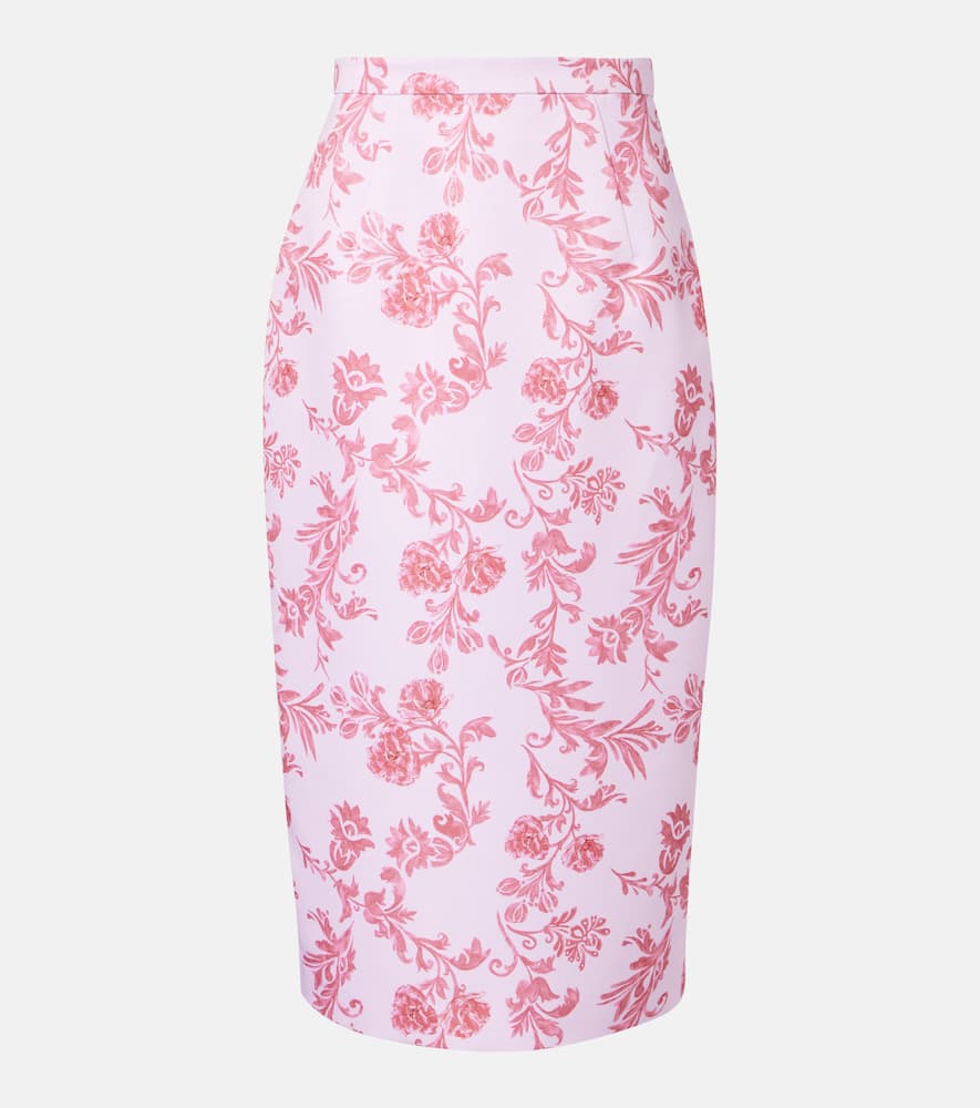 Lorelei floral taffeta faille pencil skirt