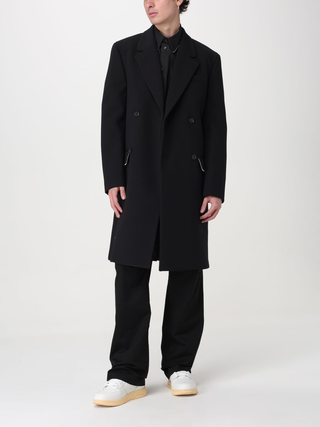 Coat Men color Black
