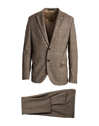 Man Suit Beige Size 36 Wool, Elastane