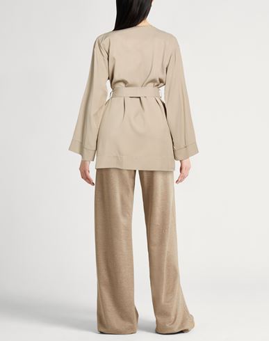Woman Jacket Taupe Size 2 Viscose