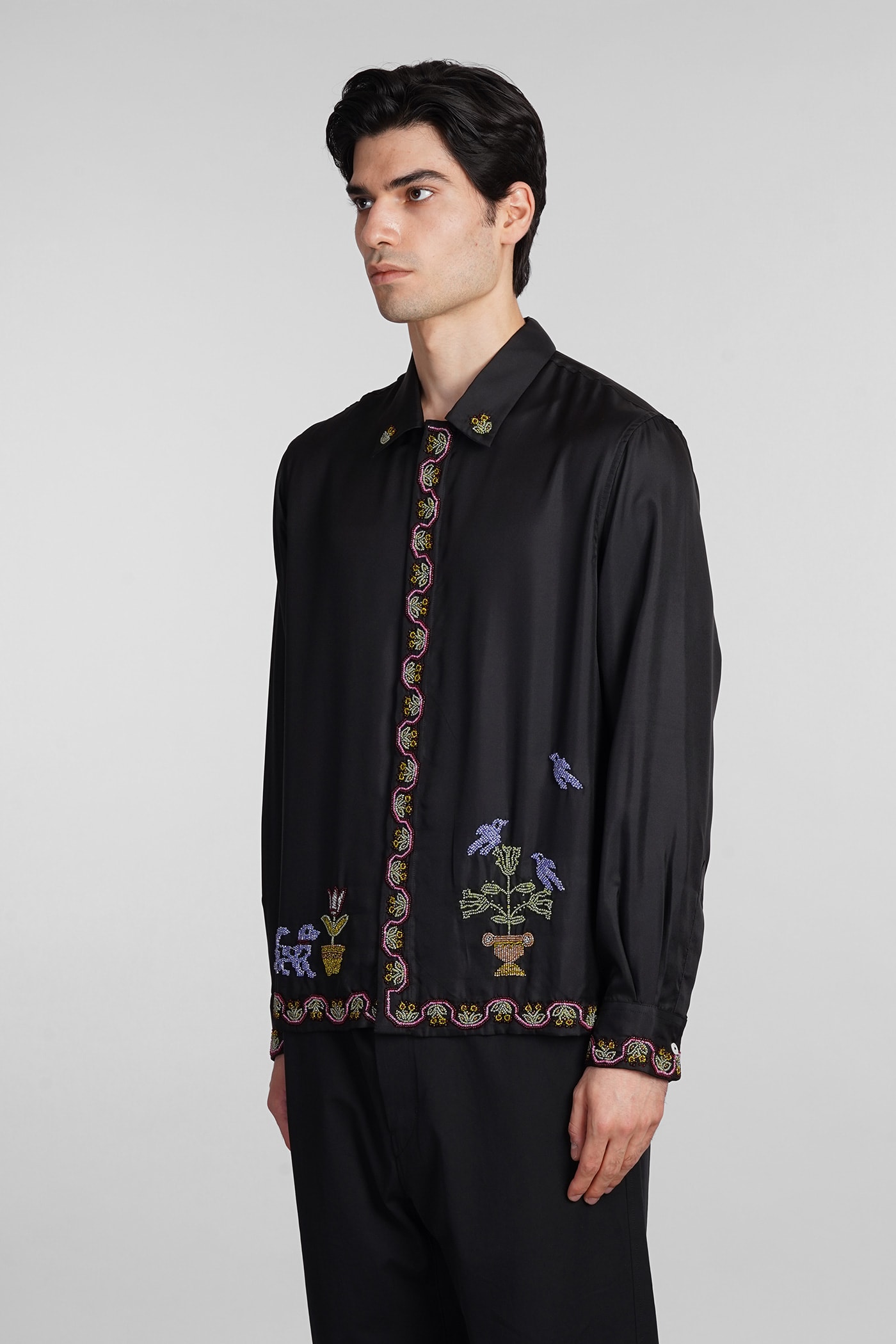Shirt In Black Silk