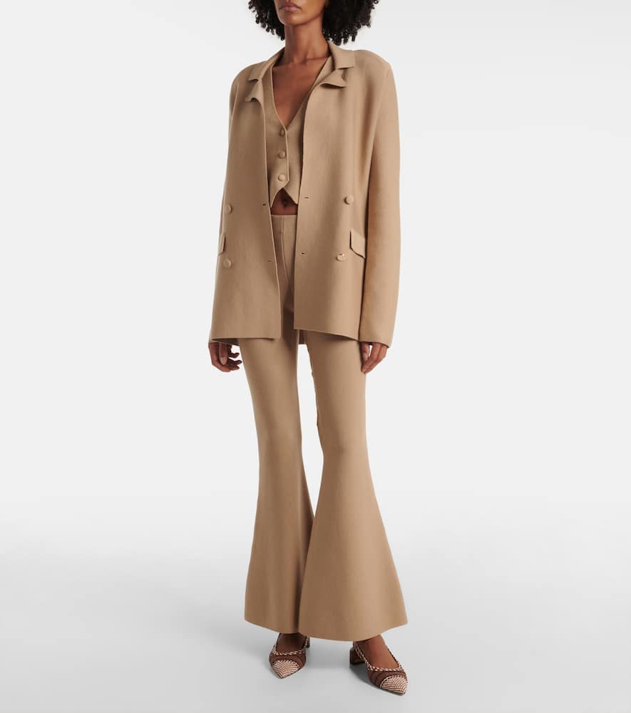 Virgin wool flared pants