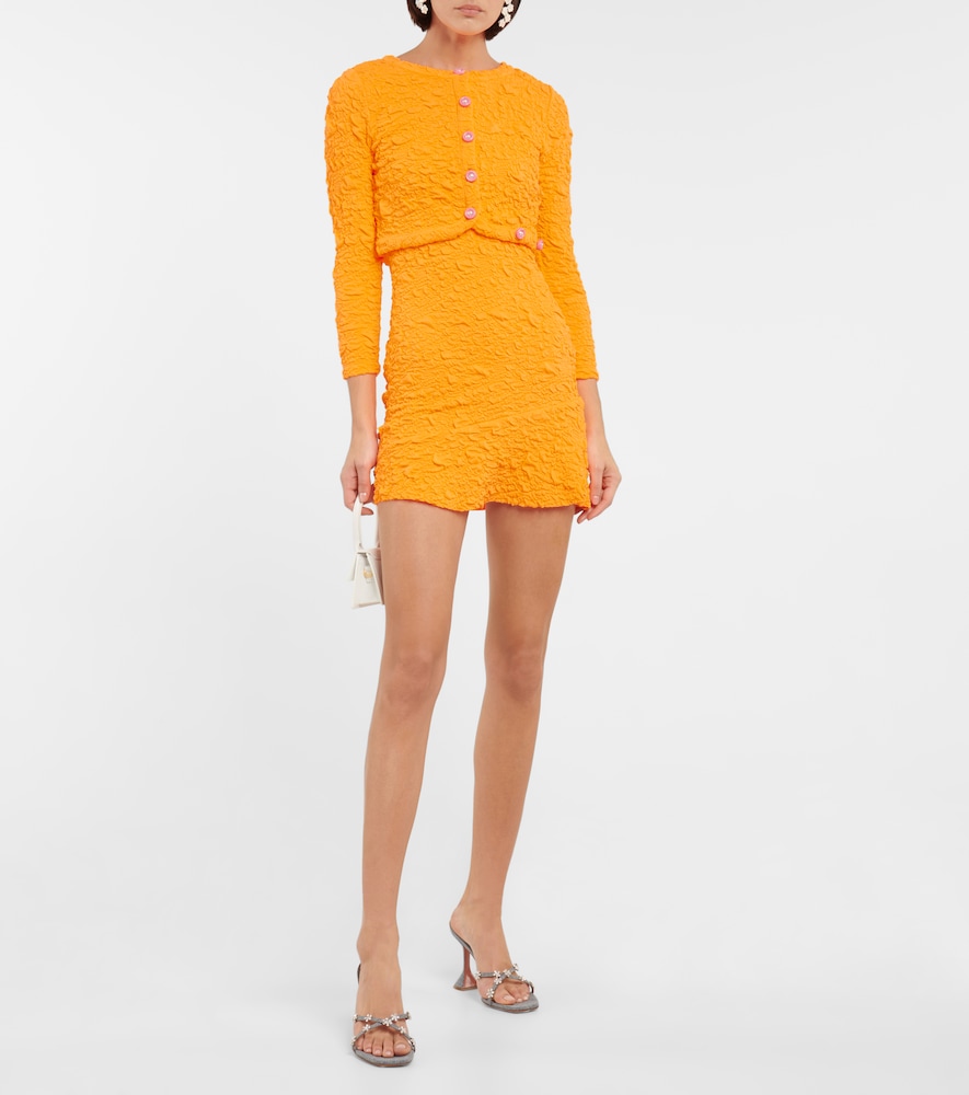 LoveShackFancy Senina crinkled cropped cardigan