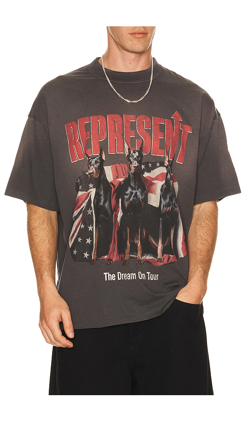 REPRESENT Dream On Tour Tee in Sun Fade Grey - Grey. M also in L, S, XL/1X