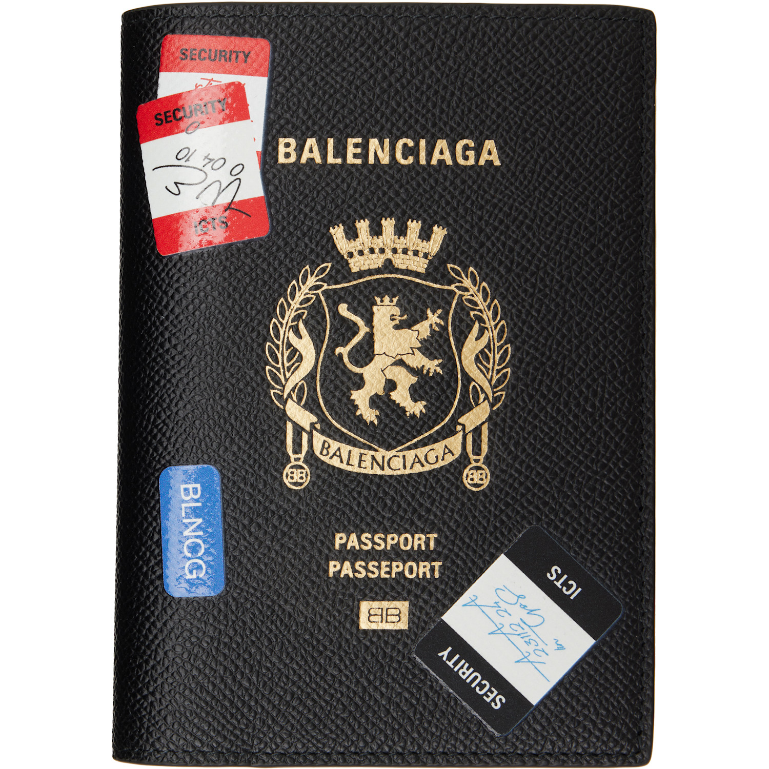 Black Calfskin Passport Holder