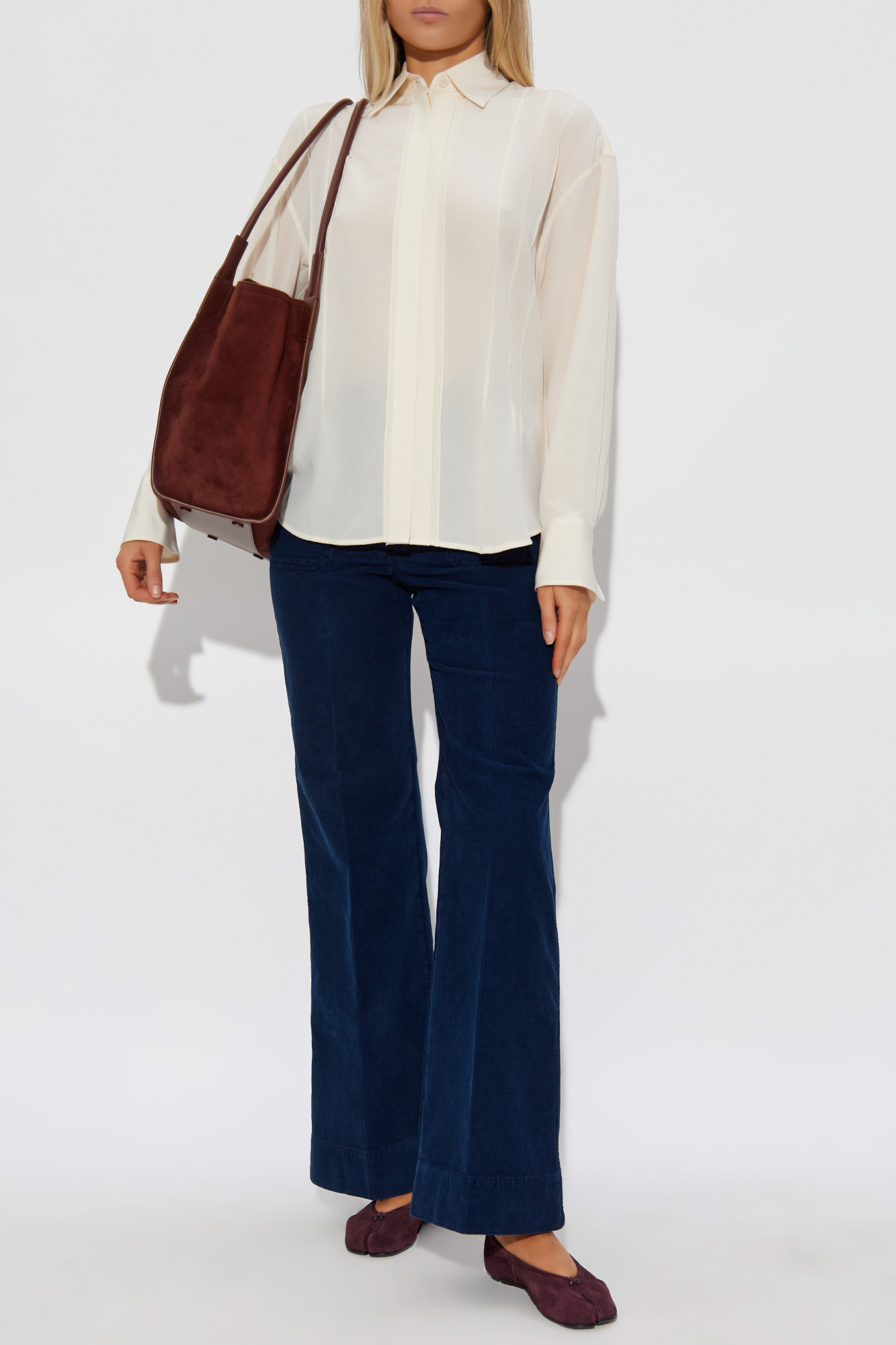 Silk Shirt, Women's, Cream