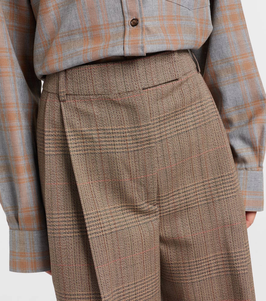 Róhe Checked virgin wool straight pants