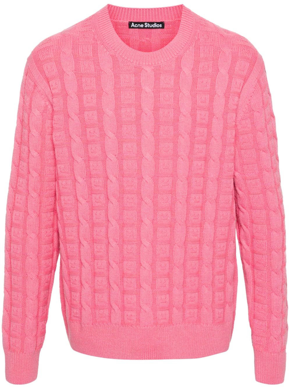 Cable-knit jumper - Pink
