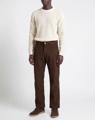 Man Pants Brown Size M Polyester, Cotton