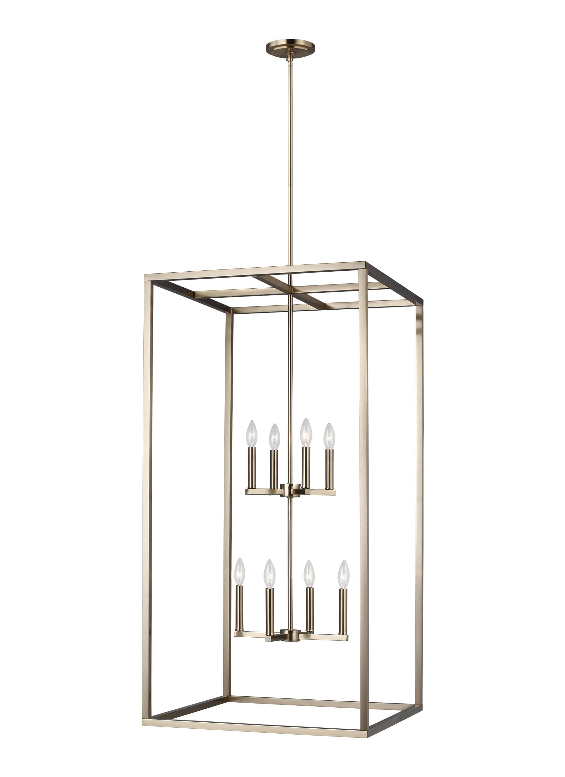 Sea Gull Moffet Street 8-Light Foyer Light in Satin Bra