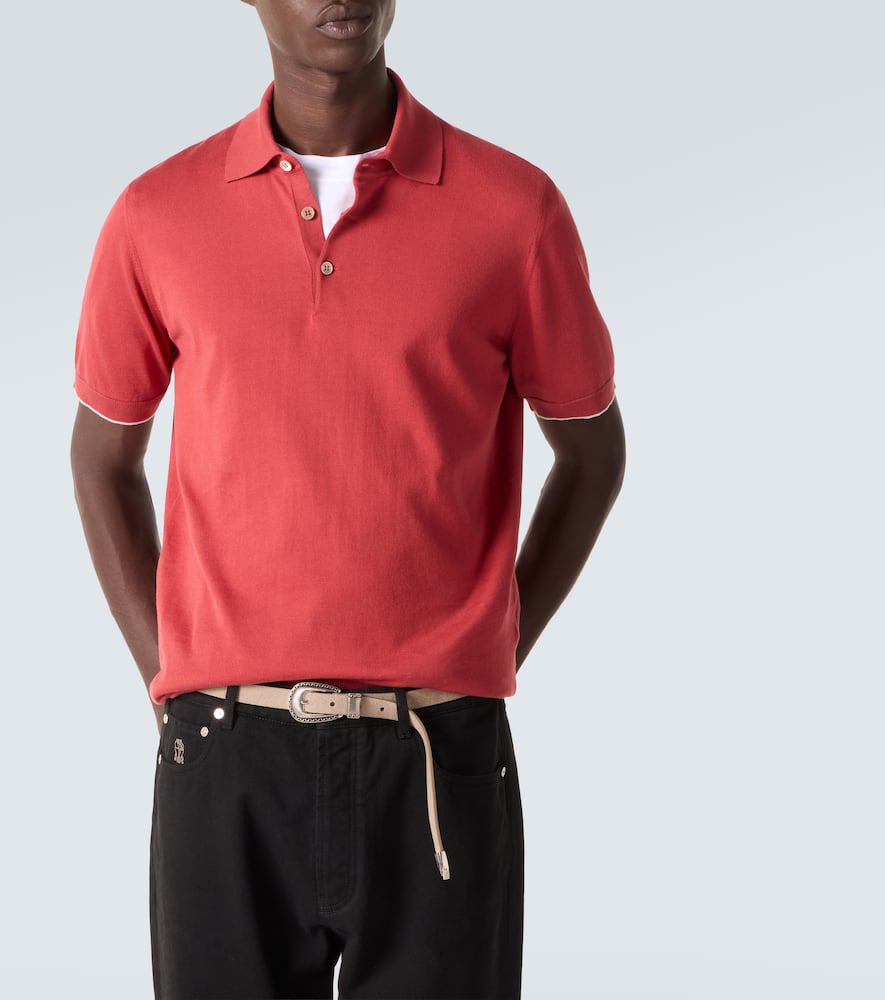 Cotton piqué polo shirt