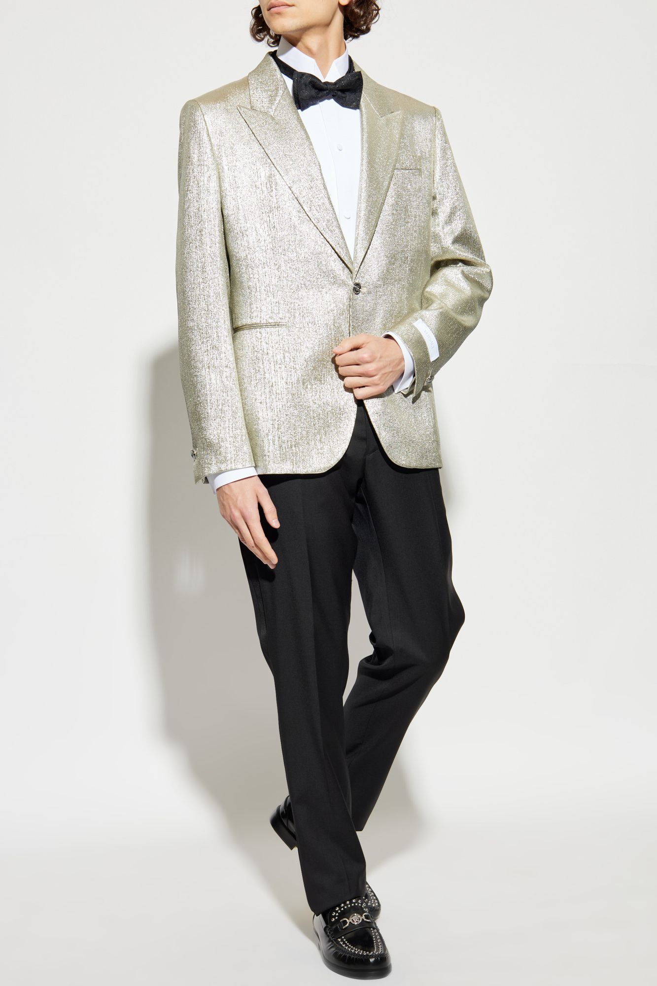 Wool Trousers With Side Stripes, Men's, Black