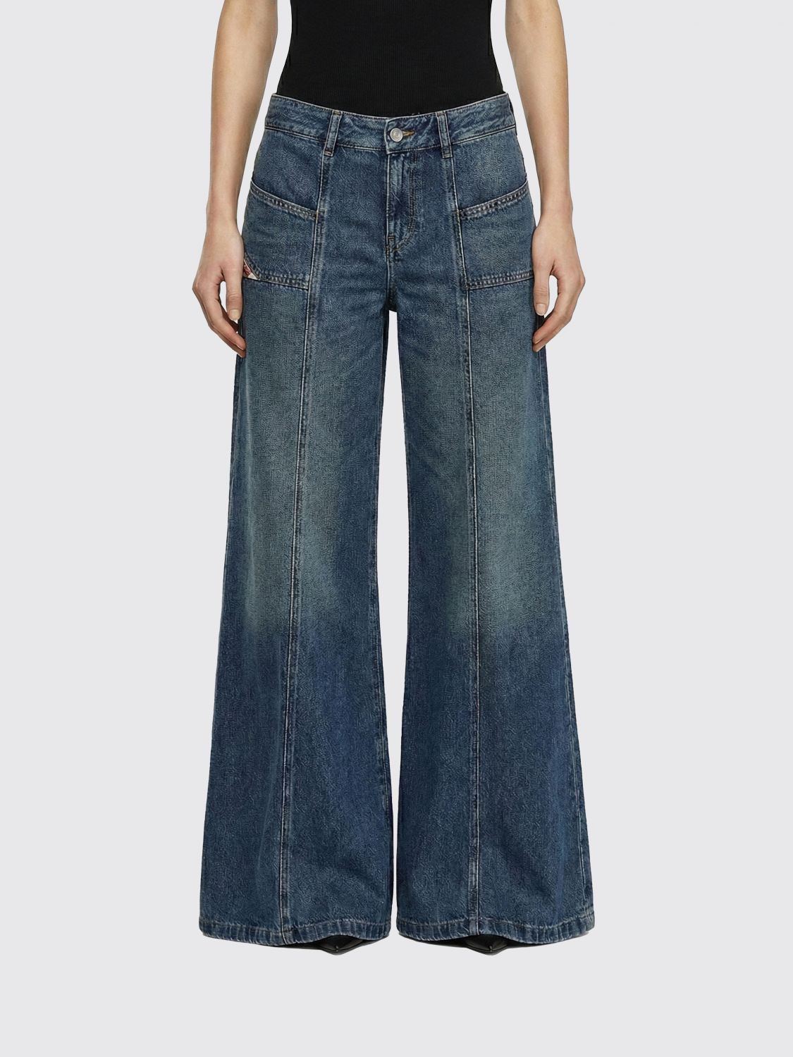 Diesel D-Akii wide-leg denim jeans - Blue