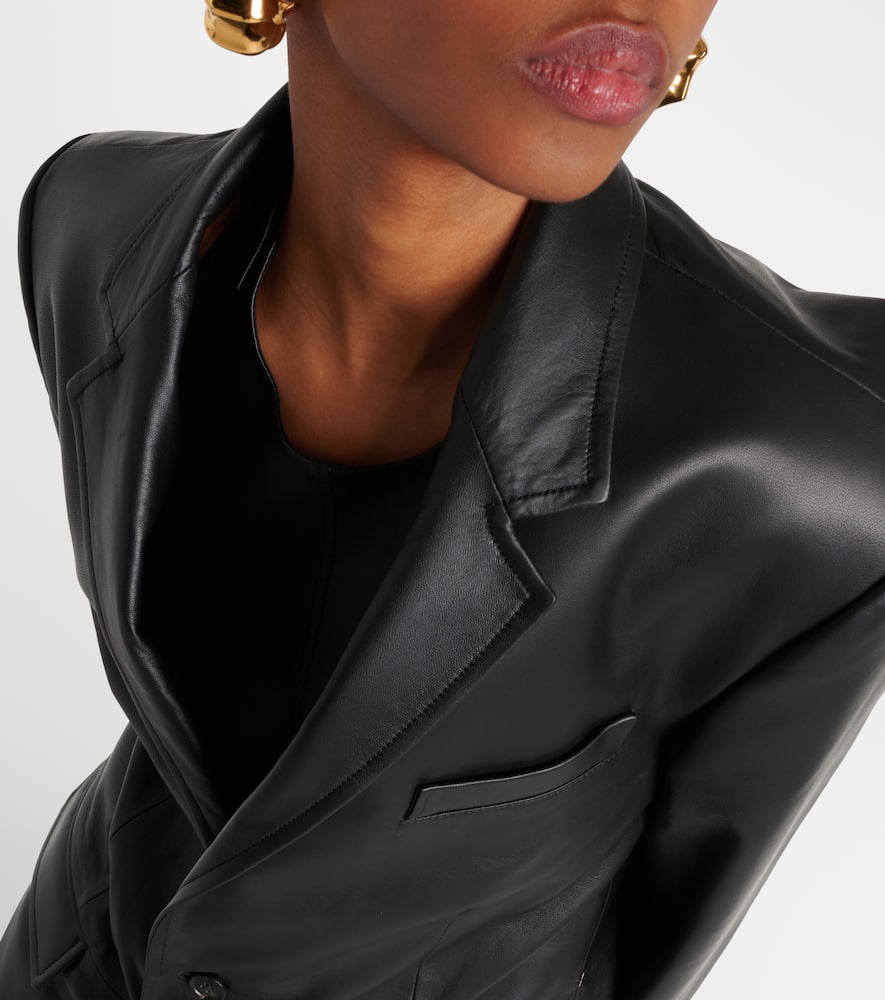 Wardrobe. NYC Oversized leather blazer
