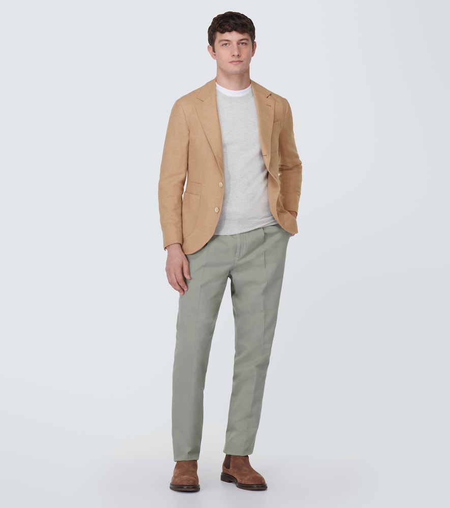 Wool, cashmere, and silk blazer