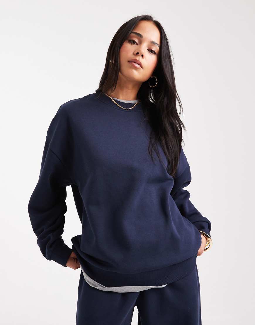 Ultimate oversized brushback sweatshirt in navy