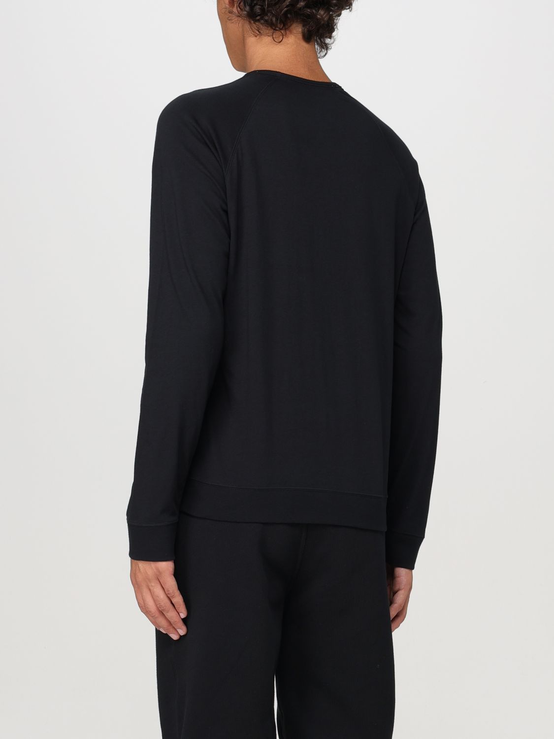 Logo-patch cotton sweatshirt - Black