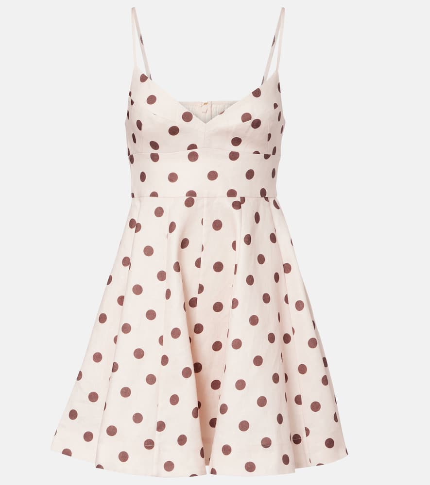 Polka-dot cotton minidress