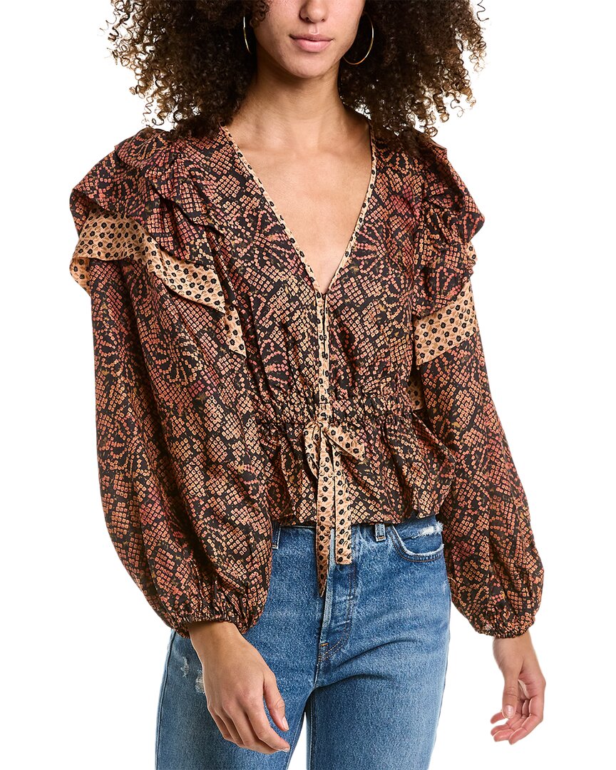 Indra Silk-Blend Blouse