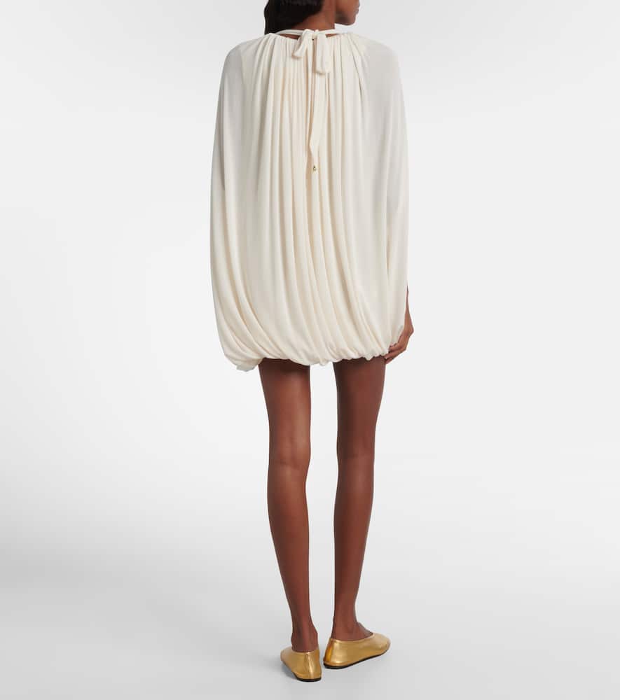 Embellished draped minidress