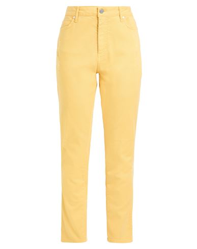 Woman Jeans Yellow Size 4 Cotton, Elastane
