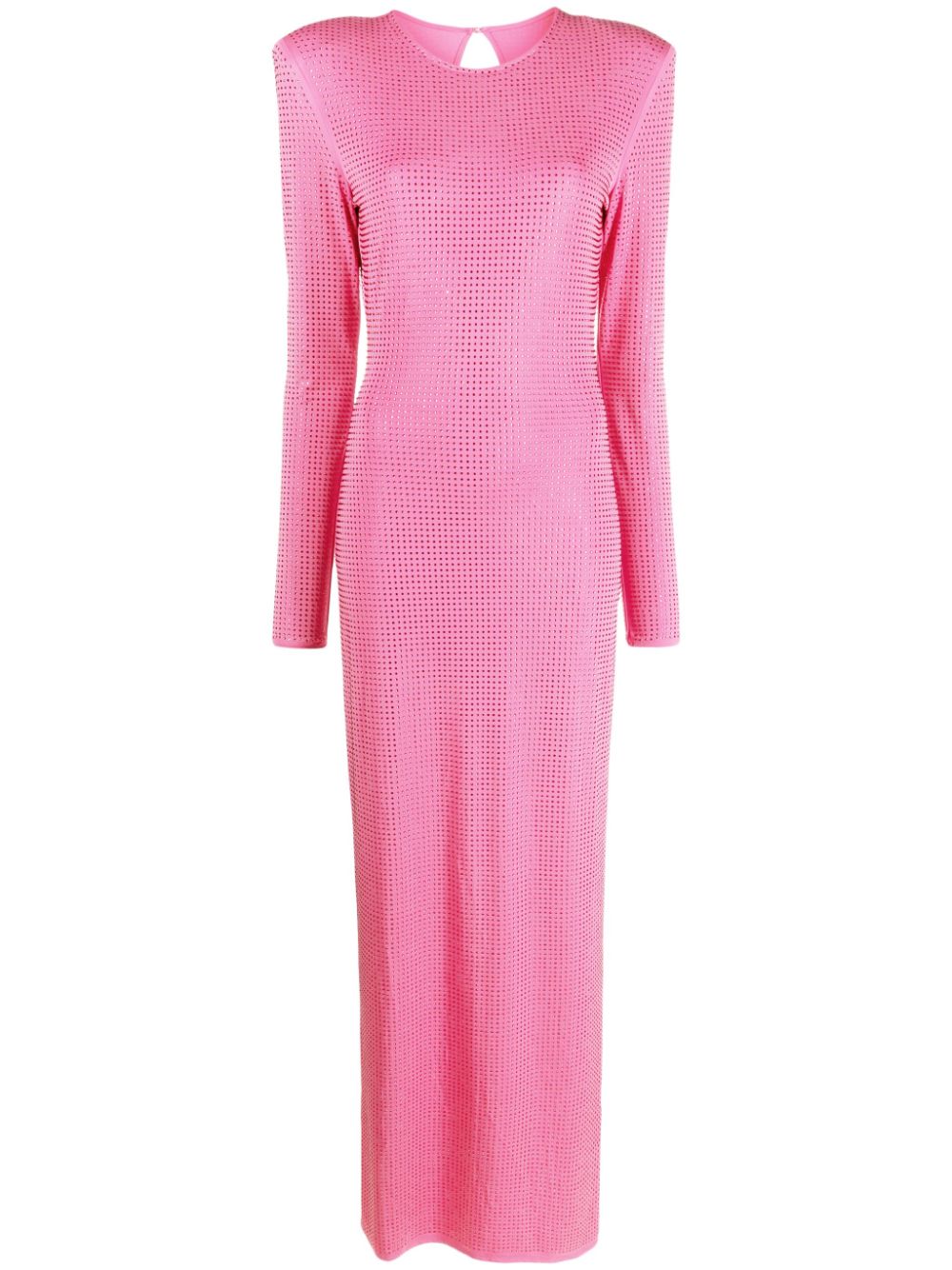 Crystal-embellished open-back gown - Pink