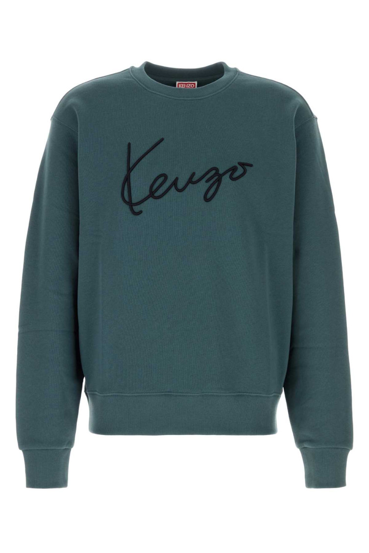Kenzo - cotton sweatshirt crew neck ribbed cuffs he