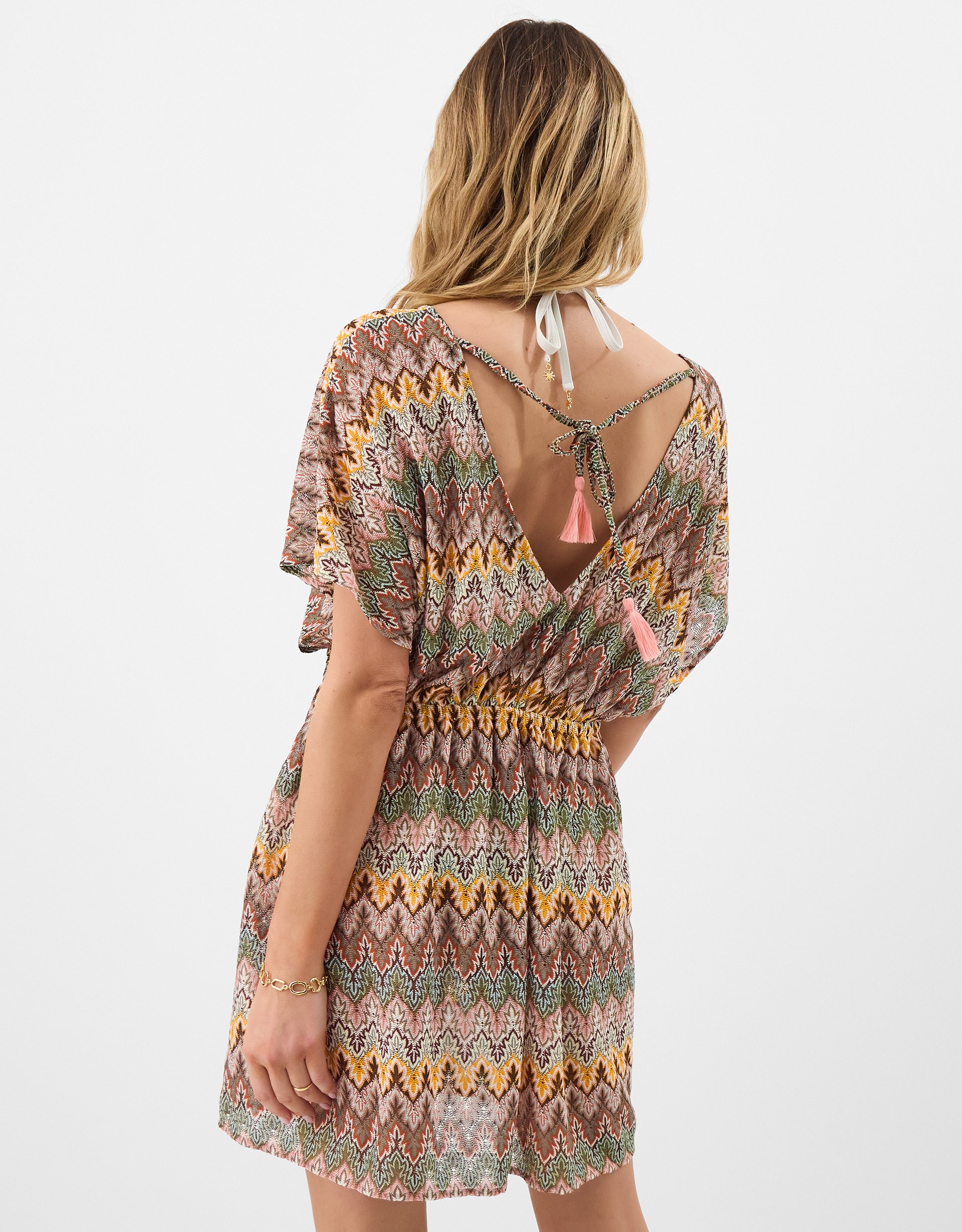 Crochet Mini Kaftan Natural
