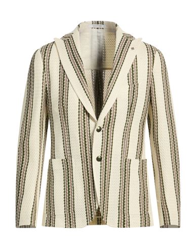 Man Blazer Cream Size 36 Cotton