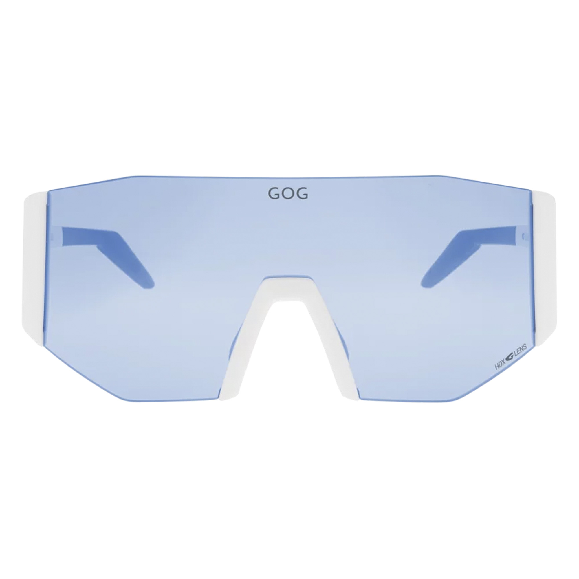 GOG Eyewear Unisex UV400 HDX Contrast Cycling Sunglasses with Mirror Scratch-Resistant Lens - White - One