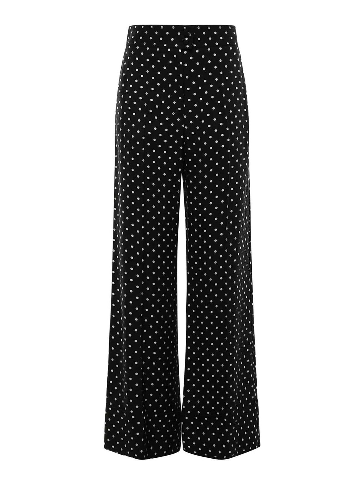 Super-Large Plus-De-Pois Print Trousers