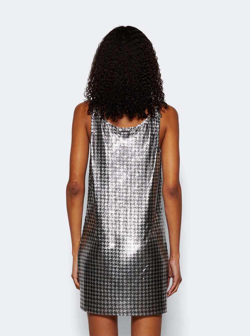Houndstooth mini dress - Silver