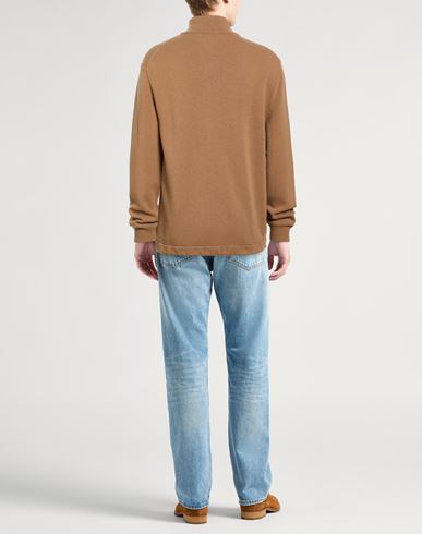 Man Sweater Camel Size XL Wool, Cashmere