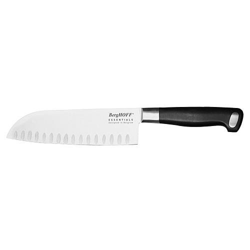 "Essentials Gourmet 7"" Stainless Steel Santoku Scalloped Knife"