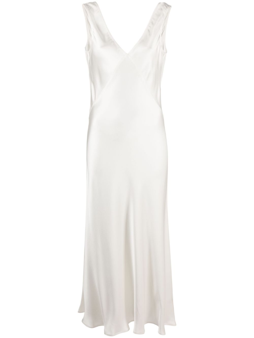 Bordeaux silk slip dress - White