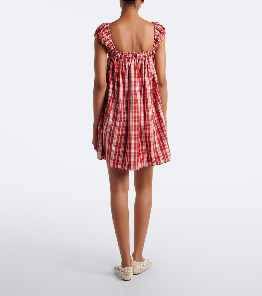 Belinha checked cotton minidress