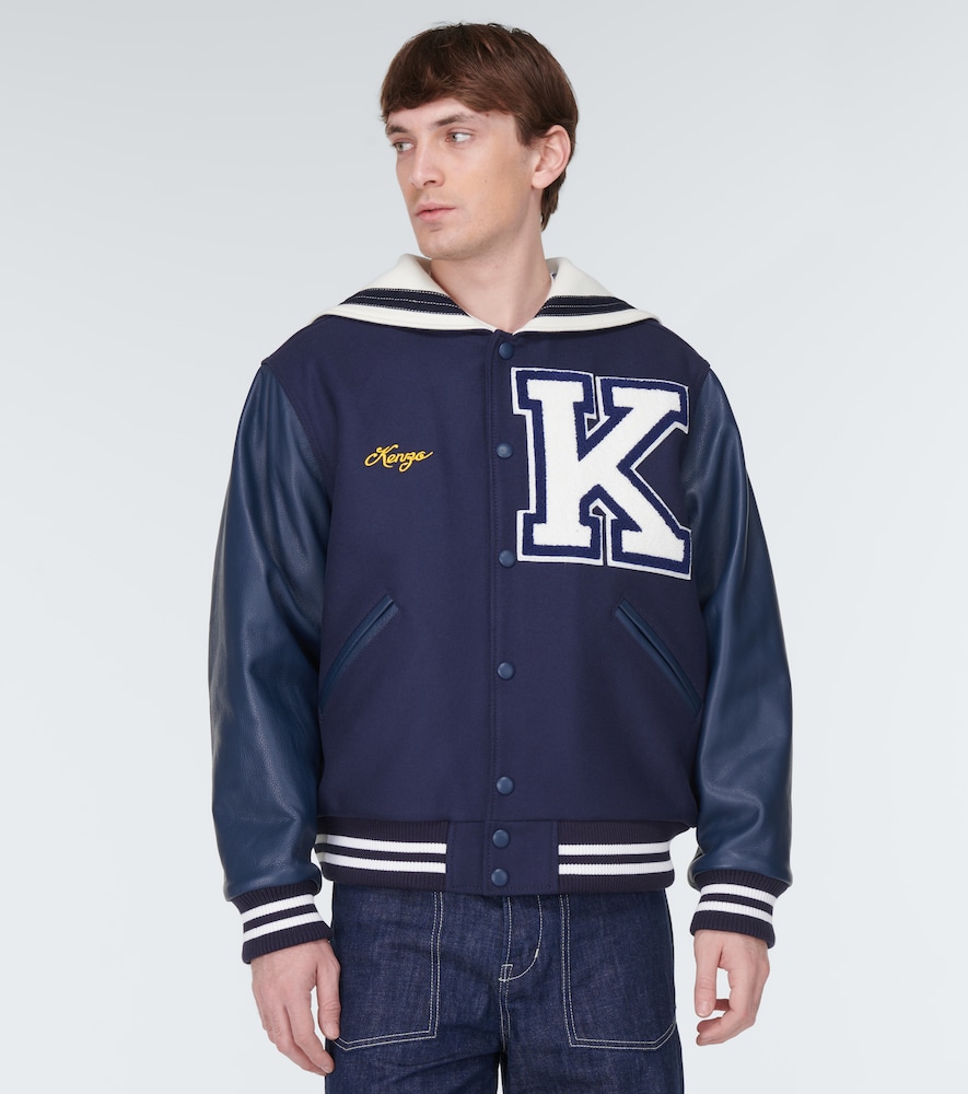 Sailor Varsity leather-paneled varsity jacket