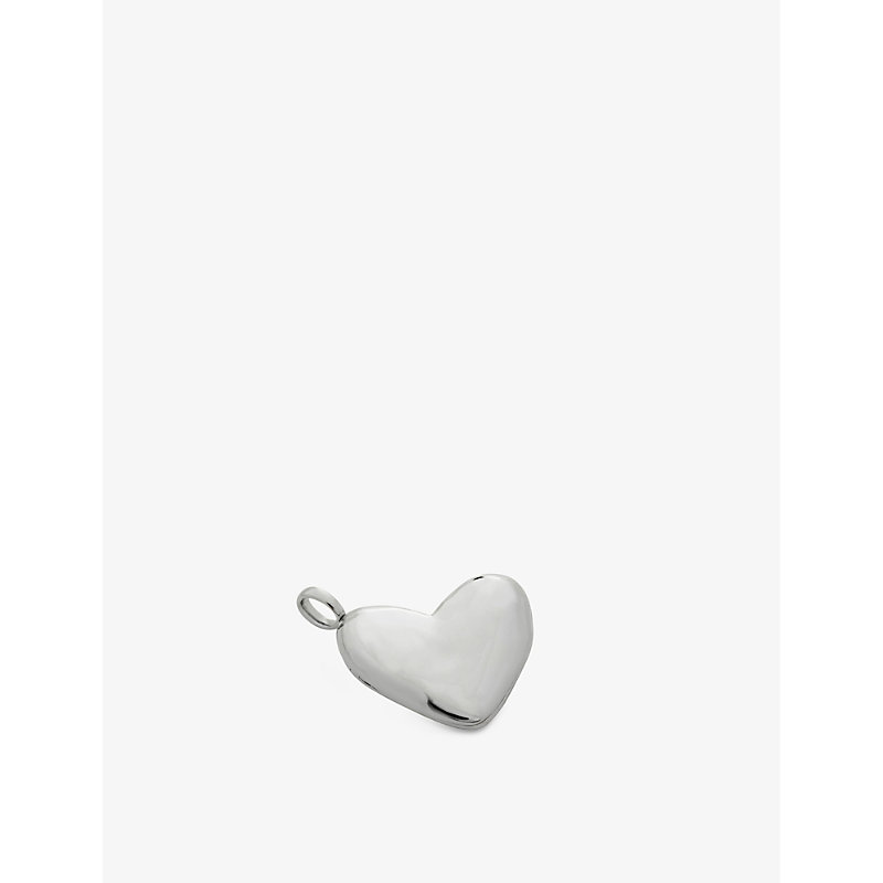 모니카비나더 여성 Womens Sterling Silver Heart-shaped Recycled Sterling-silver Locket Pendant 