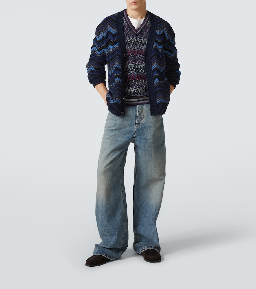 Zigzag wool sweater vest